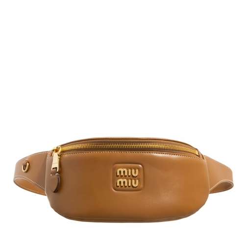 Miu Miu Logo Belt Bag Caramel Crossbody Bag
