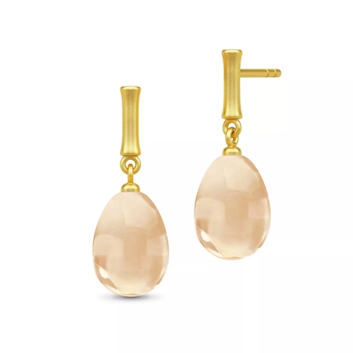 Julie Sandlau Bamboo Wisdom Earstuds Gold/Champagne Drop Earring
