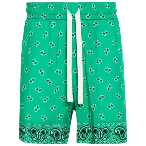 Palm Angels Casual Shorts Bermuda Shorts With Logo Green