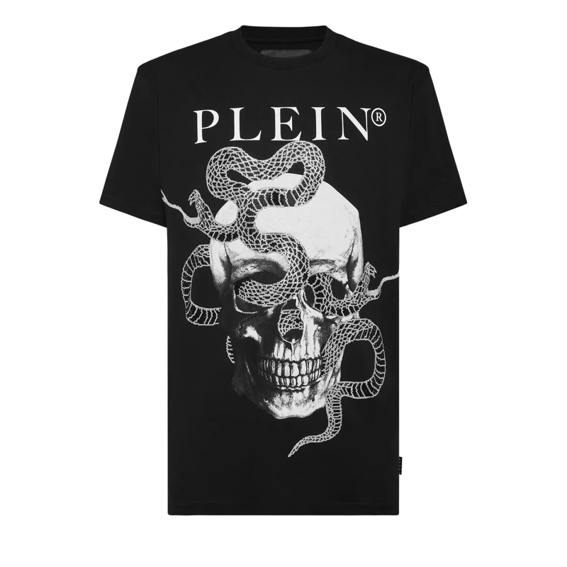 Philipp Plein T-Shirt T-Shirt Snake Mit Schmucksteinen schwarz(Image 2)