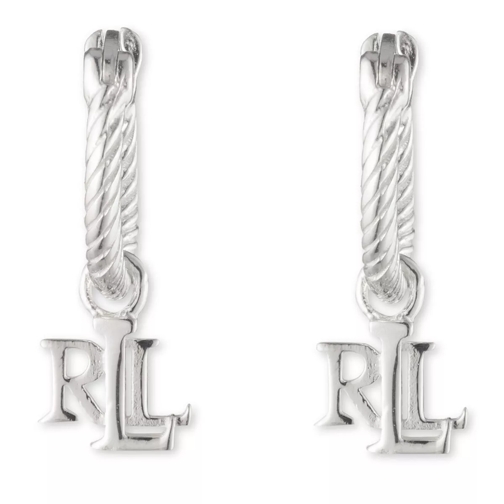 Lauren Ralph Lauren Earrings Rope Huggie W/ Lrl Drop Silver Oorhanger