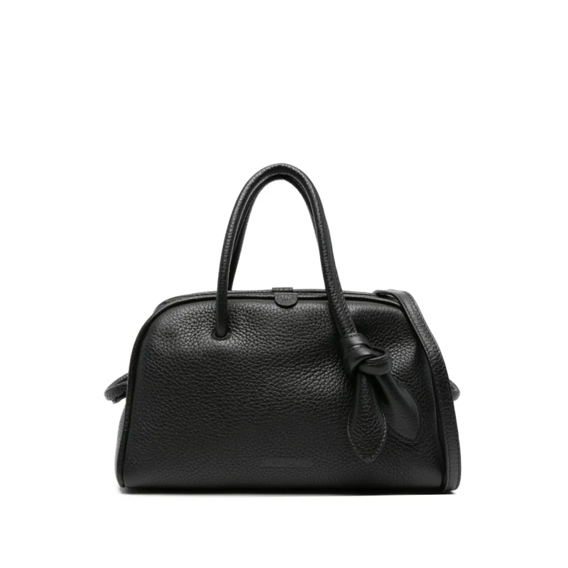 Jacquemus Schultertasche Textured Calf Leather Bag Black