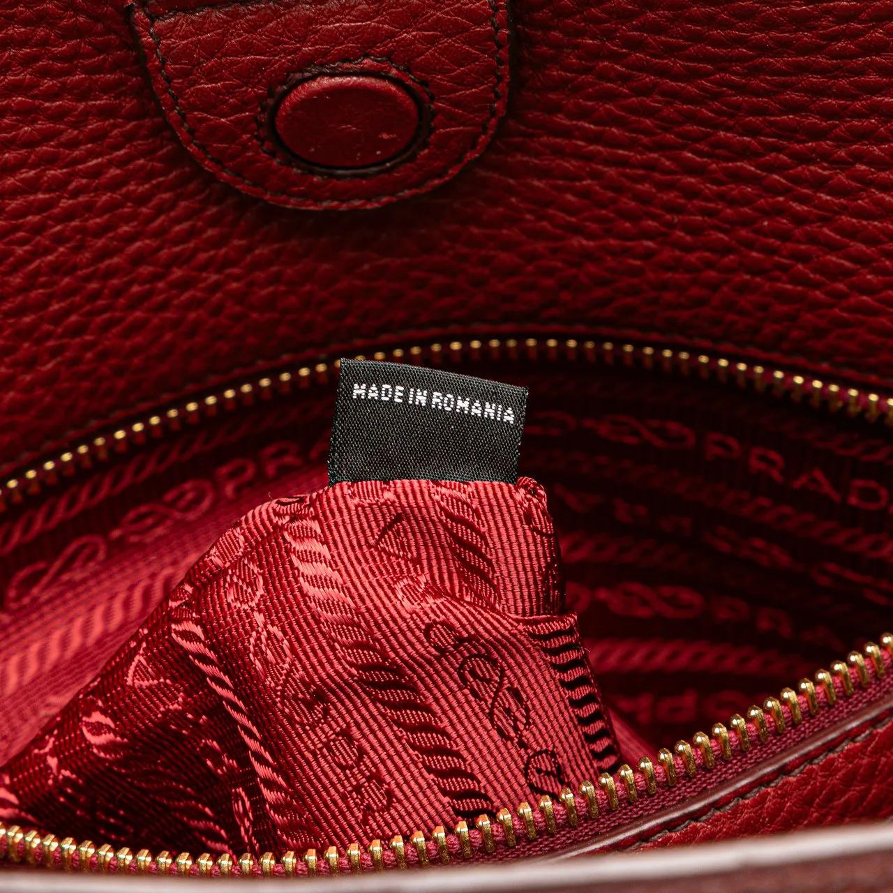 Thumbnail - Prada Shopper - Vitello Daino Shopping Tote - Gr. unisize - in Rot - für Damen