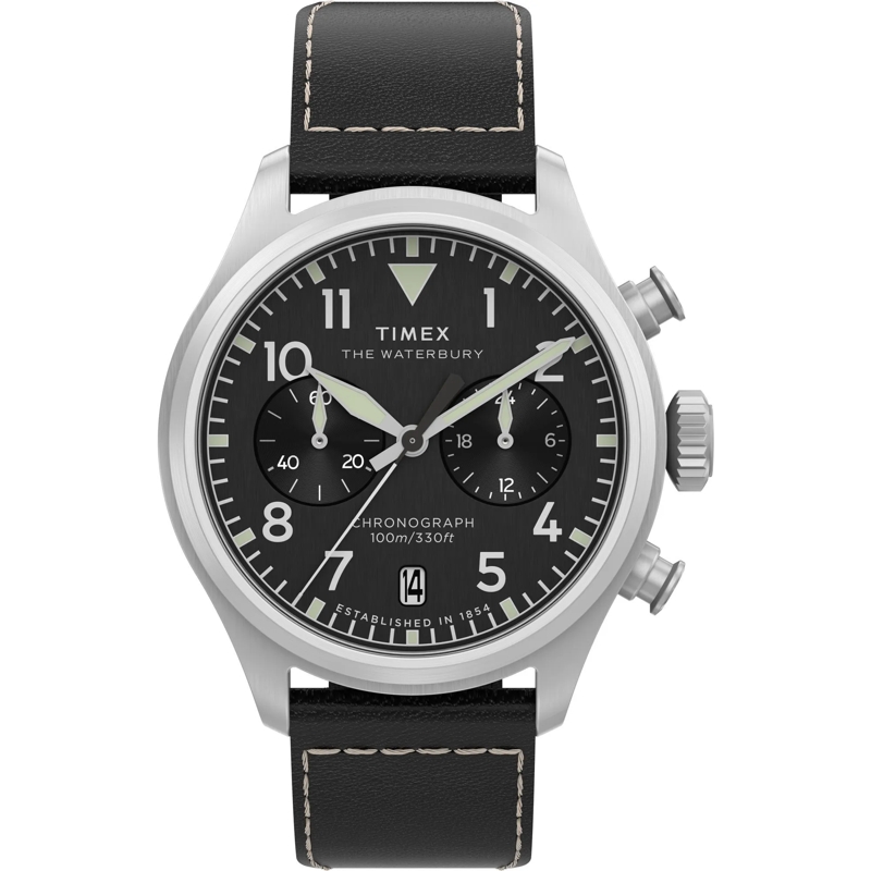 Timex Quarzuhr Quarz-Chronographenuhr Waterbury Ace Chronograph silber