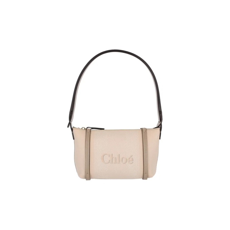 Chloé Sac à bandoulière "Carry" Shoulder Bag Beige Neutrals