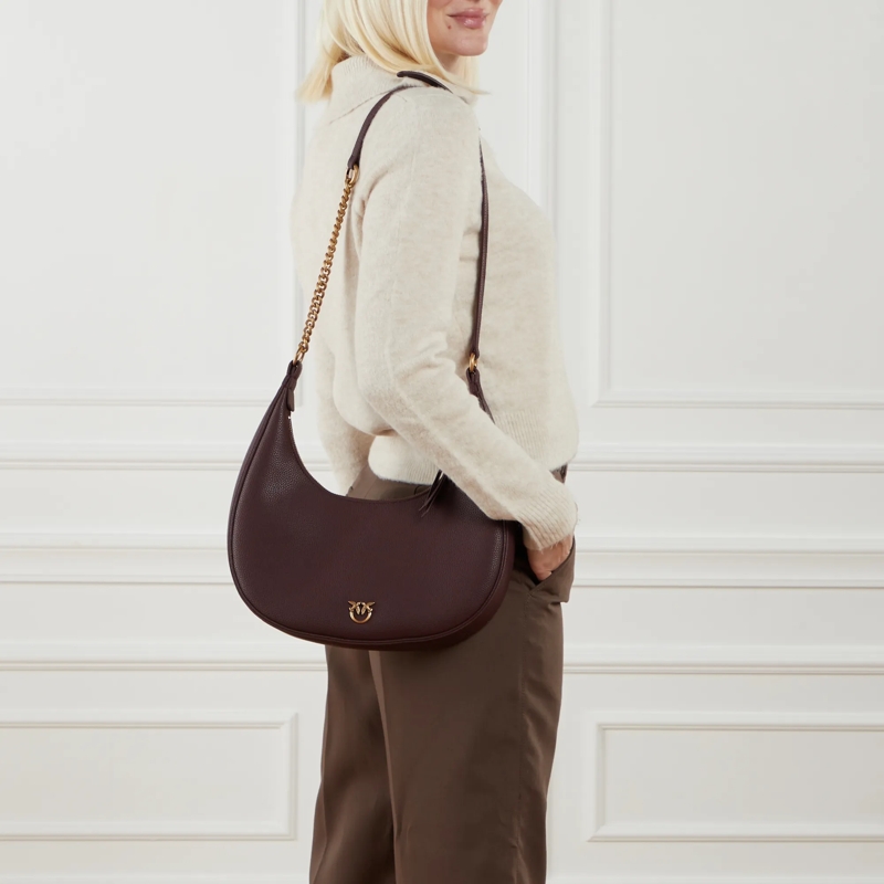 Pinko Hobo Bag Brioche Hobo Classic Ciocc. Amaro-Antique Gold(Image 2)