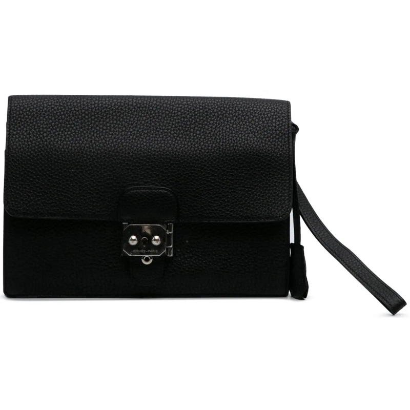 Hermès Pochette Togo Jet Pochette Clutch schwarz