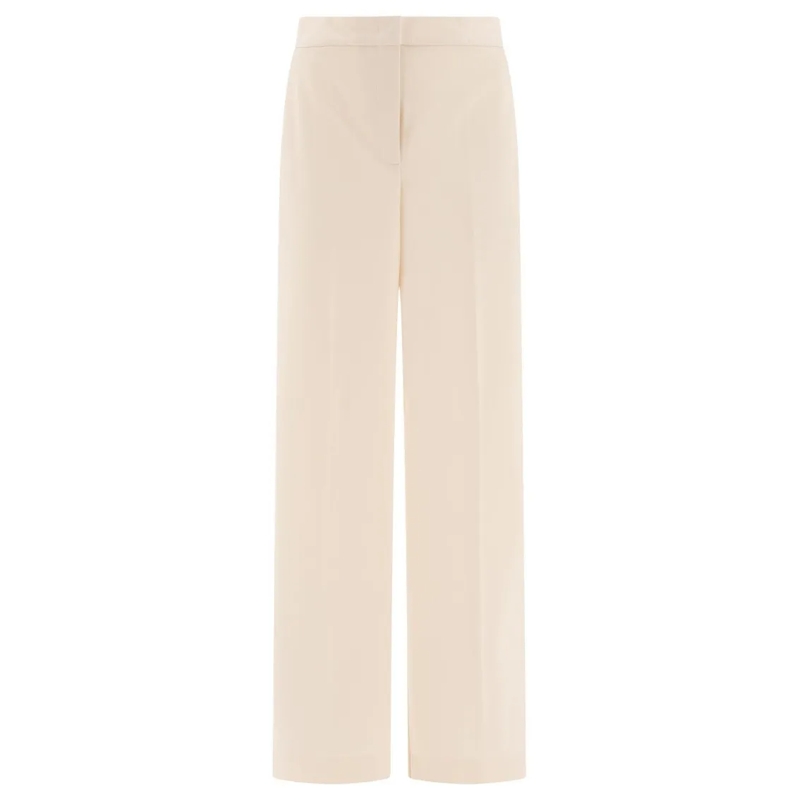 Max Mara  Straight-Leg Trousers With High Listed Waistband Neutrals