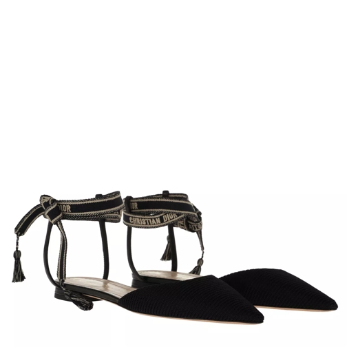 Christian Dior Jadior Slingback Flats Black/Blue Sandale