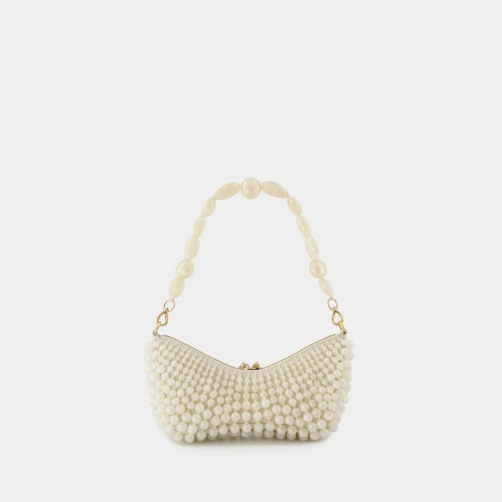 Cult Gaia Witte Acryl Clutch met Magnetische Sluiting White Dames