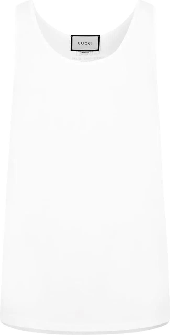 Thumbnail - Gucci - Scoop-neck Logo Tank Top - Größe L - weiß