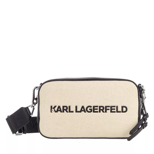Karl Lagerfeld Skuare Camera Bag Canvas Natural Marsupio per fotocamera