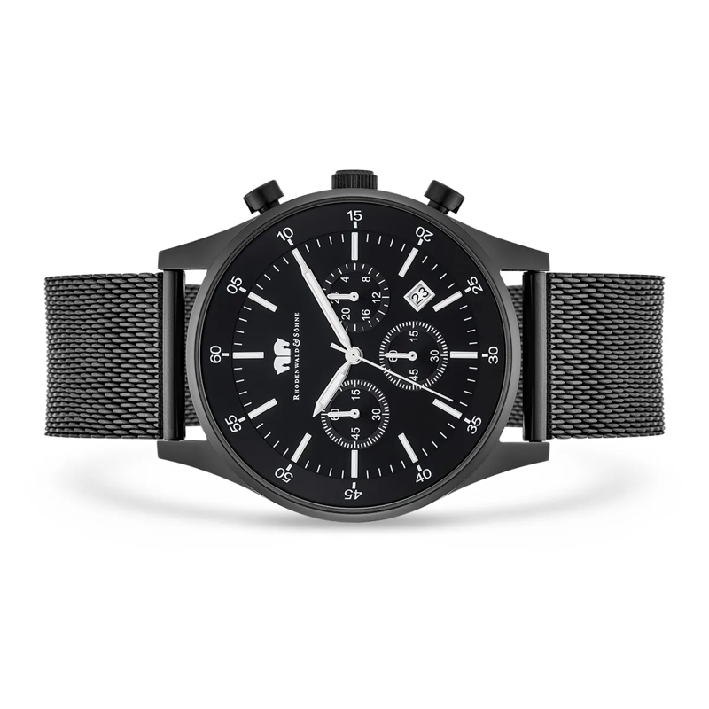 Rhodenwald & Söhne Automatikuhr Herren Armbanduhr Goodwill Edelstahl schwarz(Image 3)