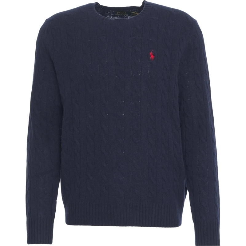 Ralph Lauren  Sweater with logo embroidery blau