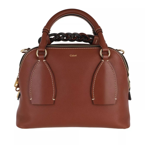 Chloé Daria Shoulder Bag Medium Sepia Brown Rymlig shoppingväska