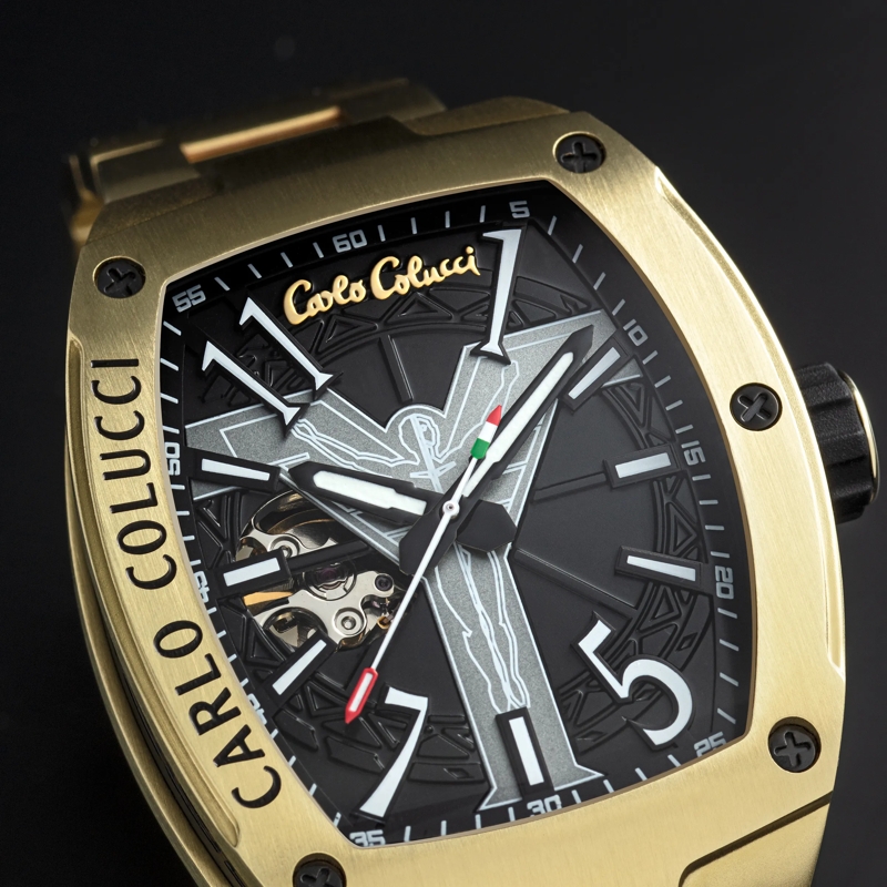 Carlo Colucci Automatikuhr Automatikuhr CC100 . gold(Image 6)