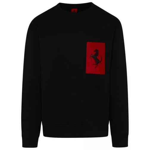 Ferrari Black Cotton Sweatshirt Black 