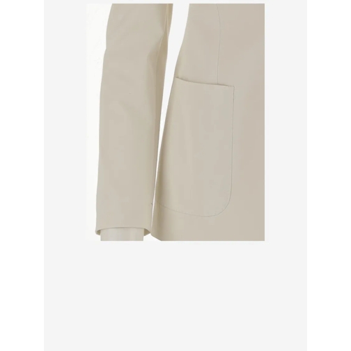 Tagliatore Blazer Wool And Silk Single-Breasted Jacket Neutrals (Image 3)
