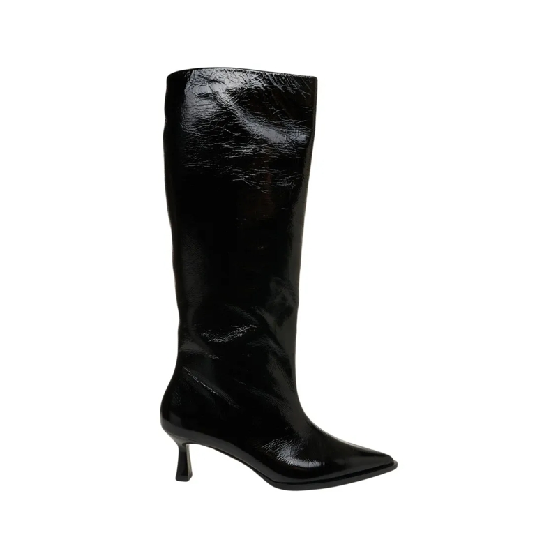 BILLI BI Bottes Smooth Leather Knee-High Ankle Boots Black