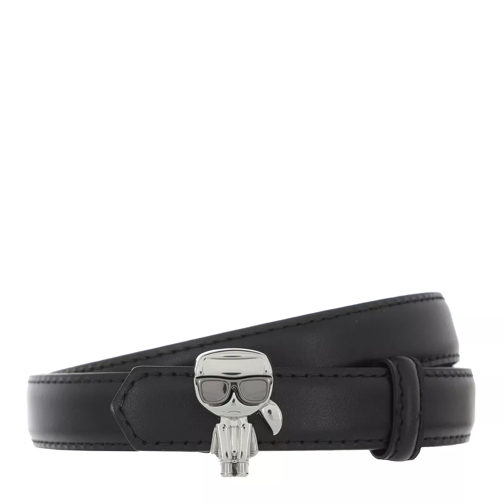 Karl Lagerfeld K/Ikonik 3d Pin Belt Black Thin Belt