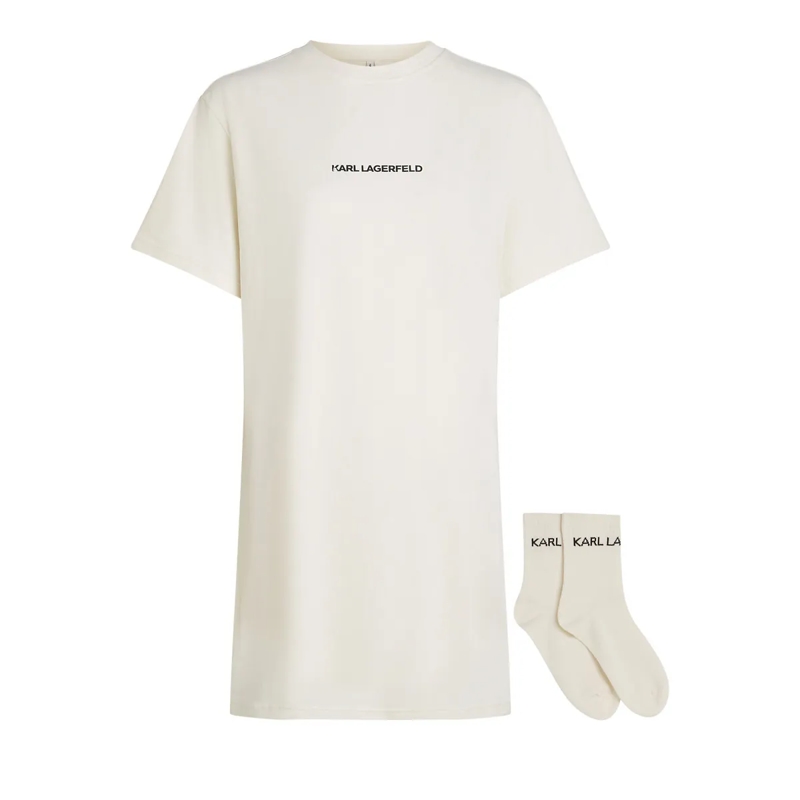 Karl Lagerfeld  Pyjama-Geschenkset mit Logo creme