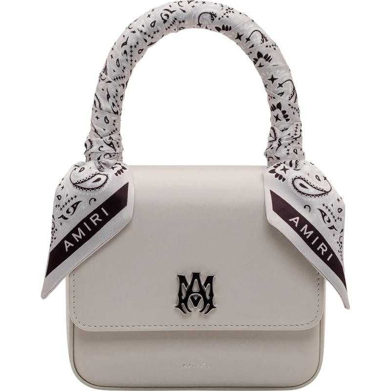 Amiri Fourre-tout Borsa Micro MA con Foulard taupe