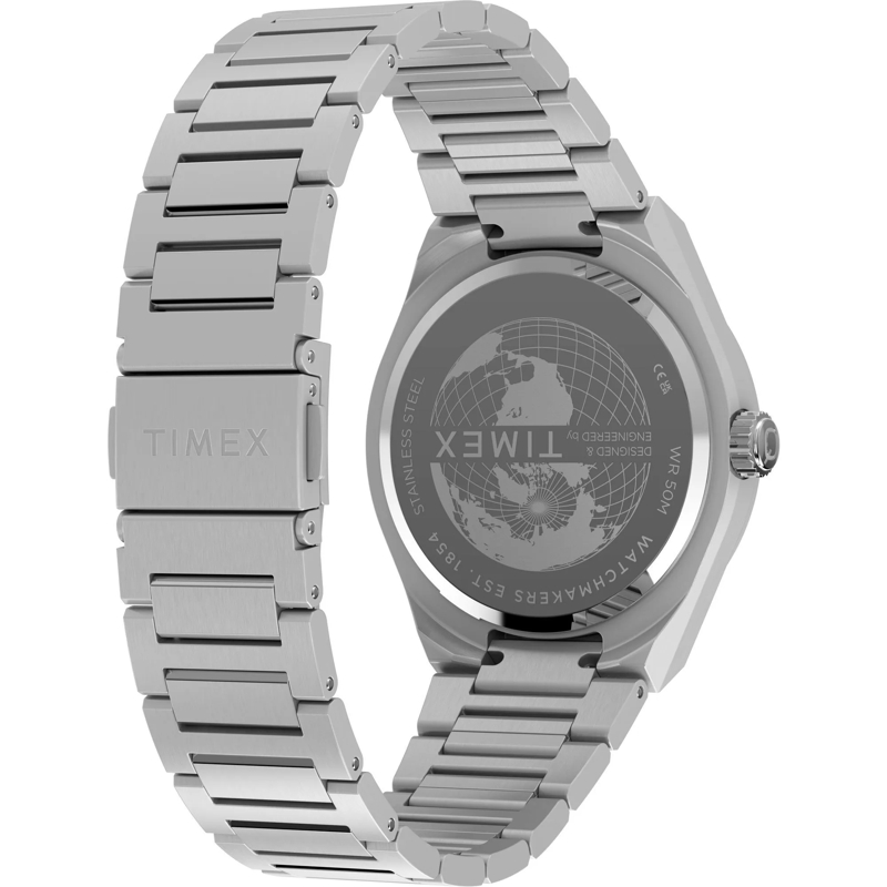 Timex Quarzuhr Quarz-Analoguhr Q Timex Continental Gmt silber(Image 5)