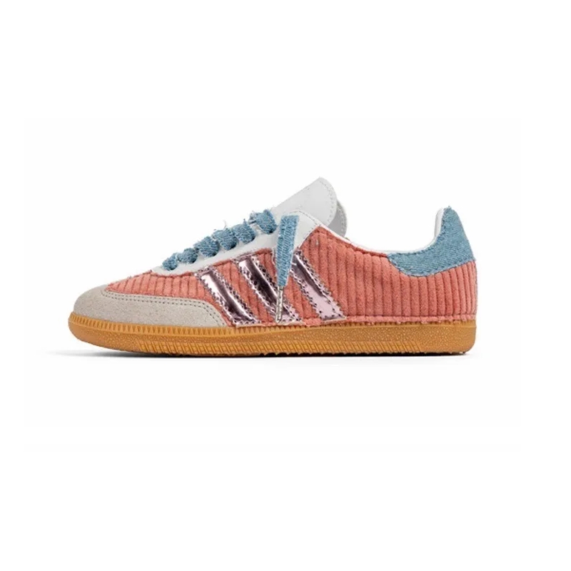 Adidas Lage-top sneaker Samba Custom Sneakers With Unique Corduroy Texture Pink