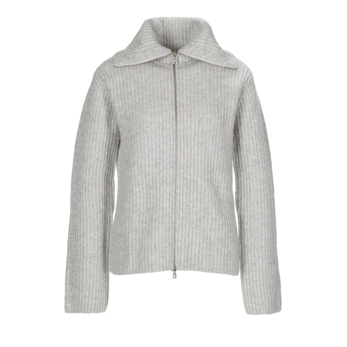 Sminfinity - Blurry Ribbed Zip-Jacket - Größe L - grau