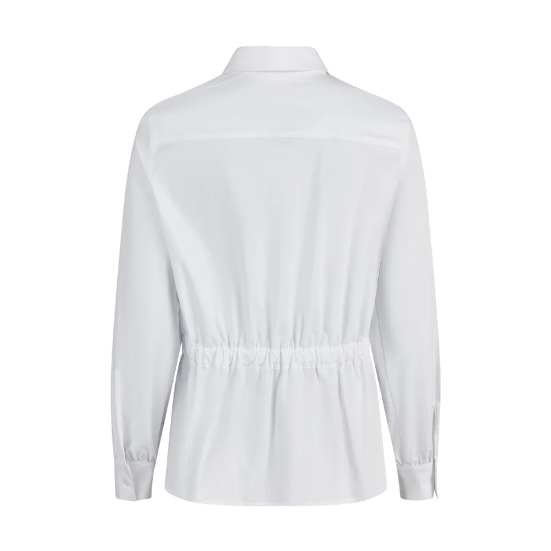 Marc Aurel Bluse Diese Poplinebluse mit Raffungsdetail im Rücken au weiss(Image 5)
