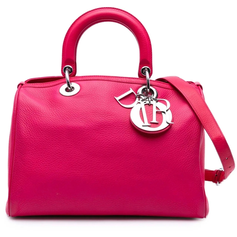 Christian Dior Schultertasche Medium Leather Diorissimo Satchel rose