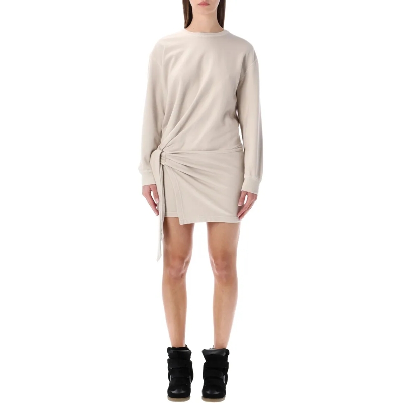 Etoile Isabel Marant Mini-jurk Zae Cotton Mini Sweatshirt Dress Neutrals