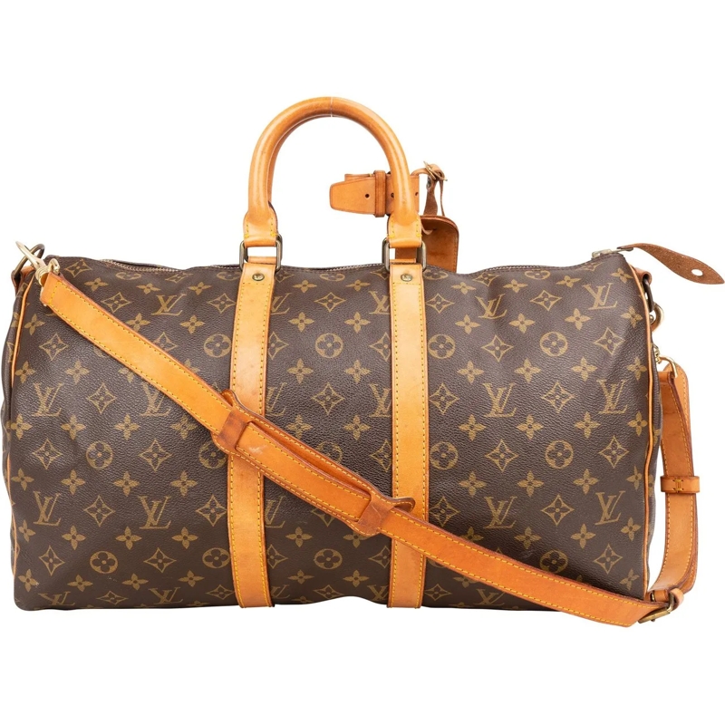Louis Vuitton Tote Louis Vuitton Canvas Monogram Keepall 45 Bandoulie braun