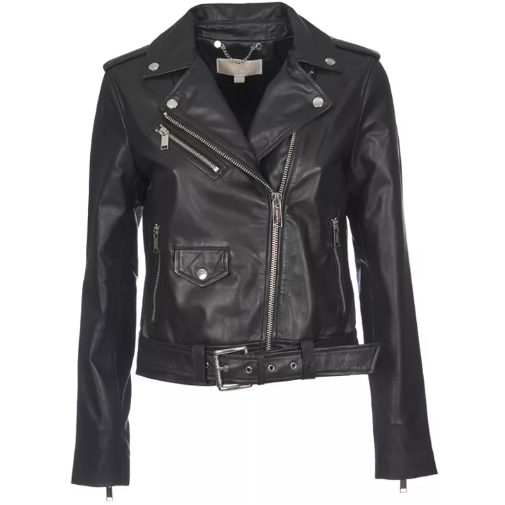 Leather jacket shop michael kors