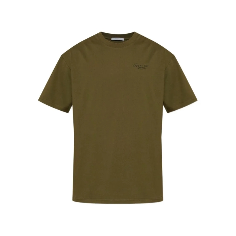 Givenchy T-shirt Short-Sleeved Crew Neck Tee In Smooth Silk-Nylon B Green