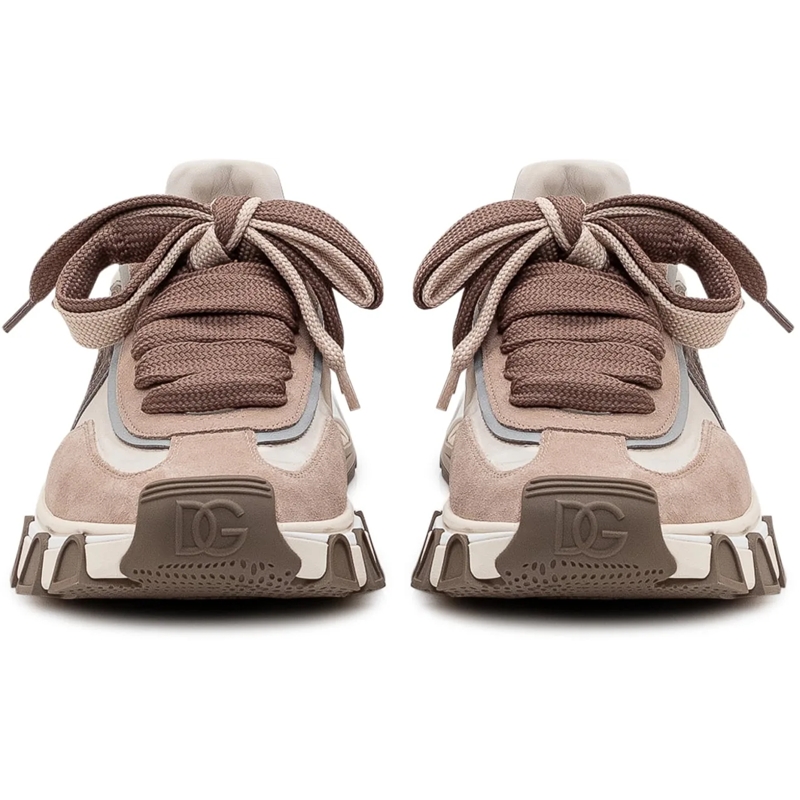 Dolce&Gabbana Low-Top-Sneaker Sneaker Bassa con Inserti e Maxi Logo Laterale taupe(Image 2)