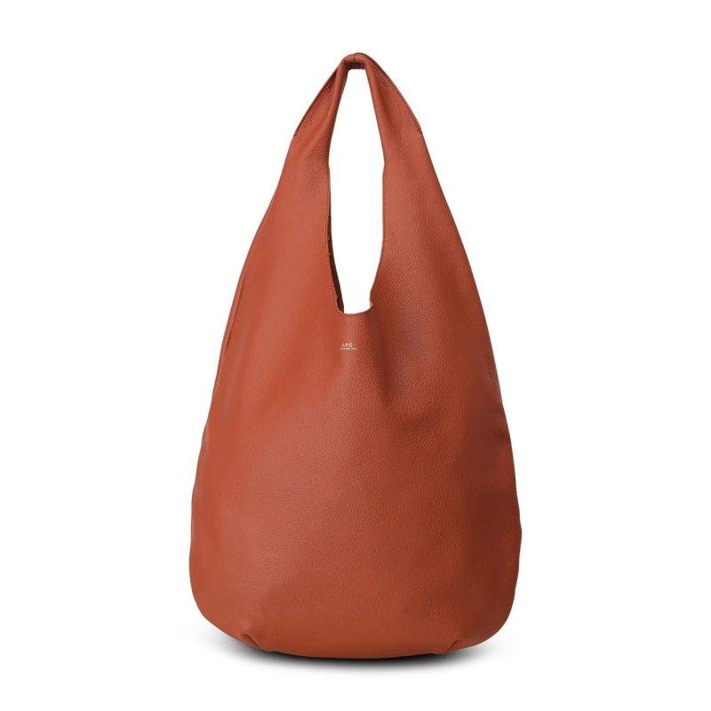 A.P.C. Crossbody Bag Tasche aus genarbtem Leder Braun