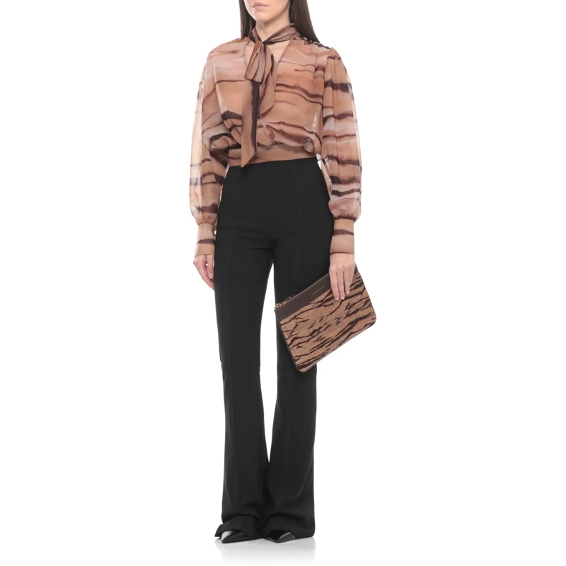 Elisabetta Franchi Bluse Shirts Brown beige(Image 5)