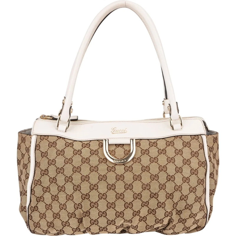 Gucci Schultertasche Gucci GG Monogram Abbey Handbag braun