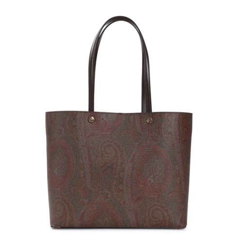 Etro Tote Shopping Essential Brown Cotton Tote Bag Brown