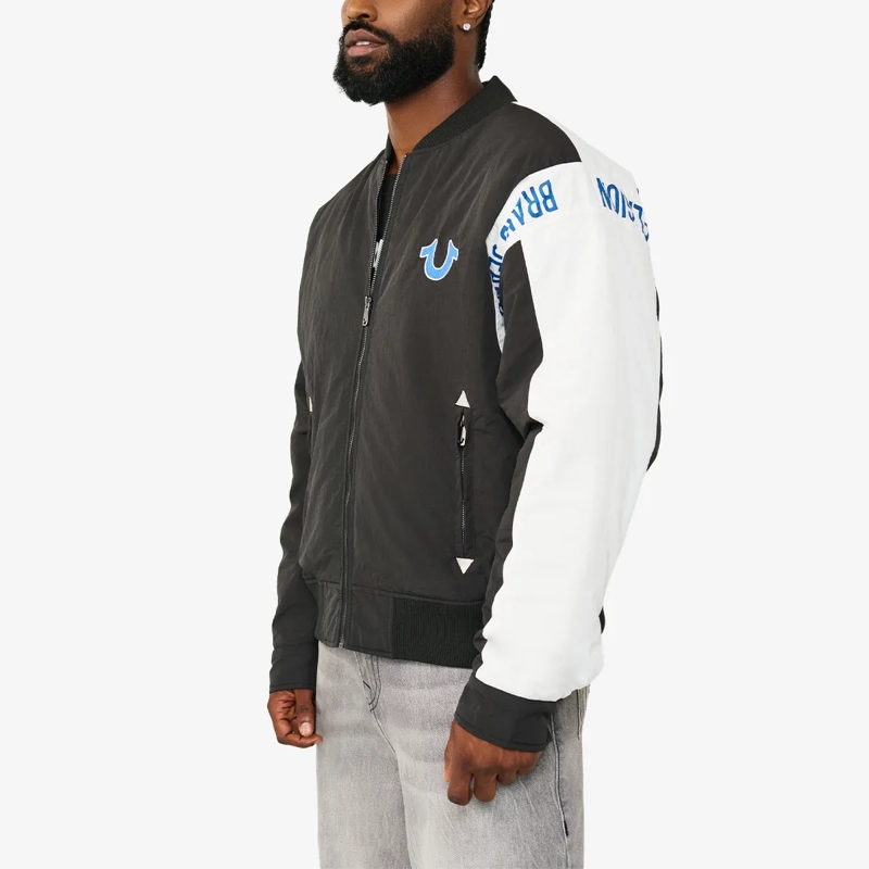 True Religion Daunenjacke - Chopper Jacke- Gestickte und bedruckte Logos-  multicolor(Image 3)