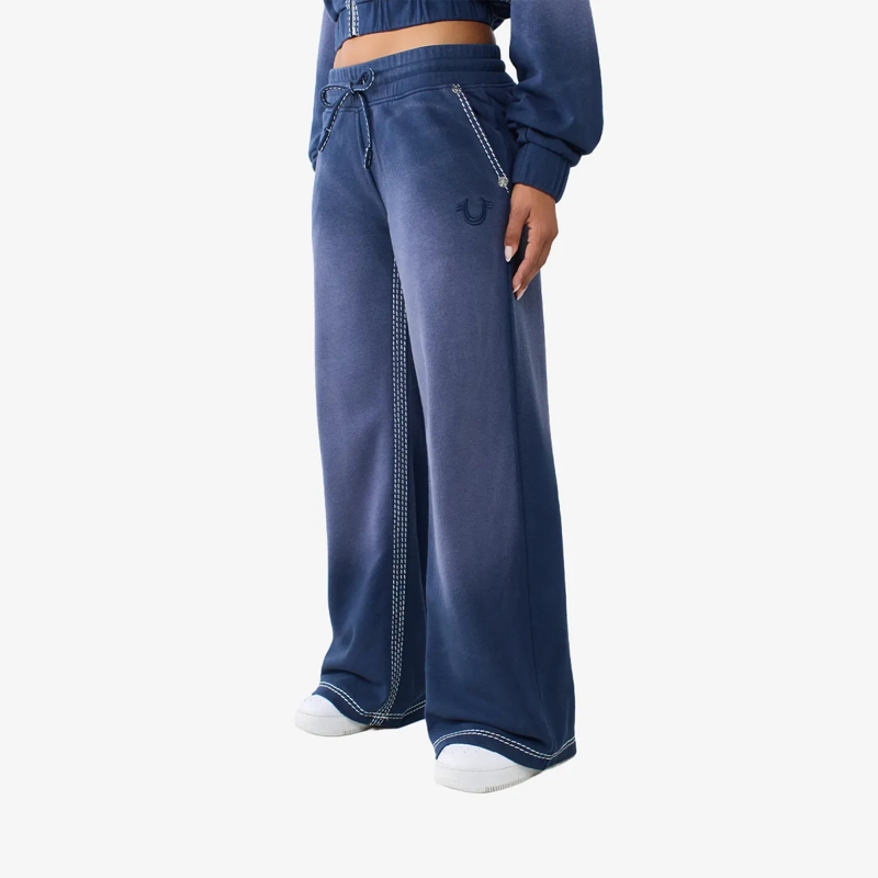 True Religion Jogginghose Sweatpant- Jogginghose- Niedrigen Bund- Gerade blau(Image 3)
