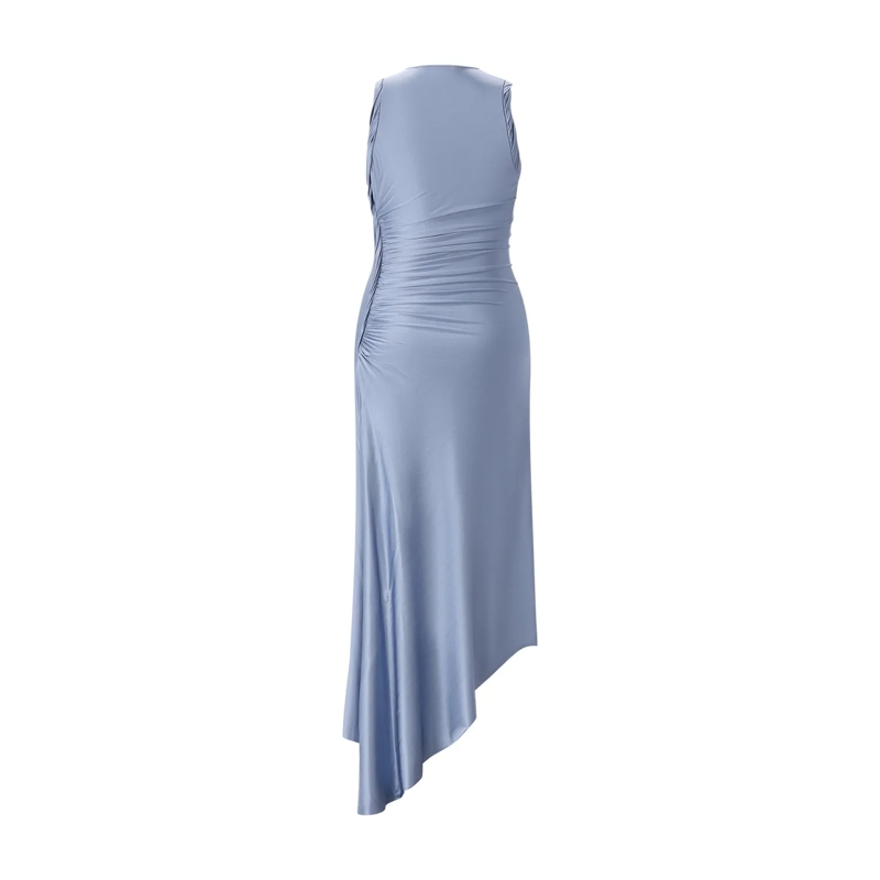 Victoria Beckham Robe midi Elegantes Maxikleid blau(Image 3)