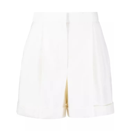 Alexander McQueen White Pleated Tailored Shorts White 