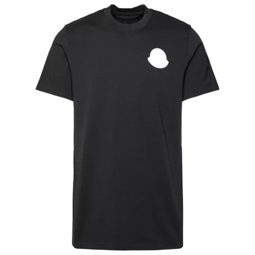 Moncler Black Cotton T-Shirt Black 