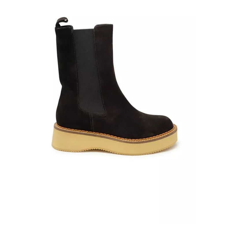 Paloma Barceló Bottines Brown Suede Klark Crosta Boots Black