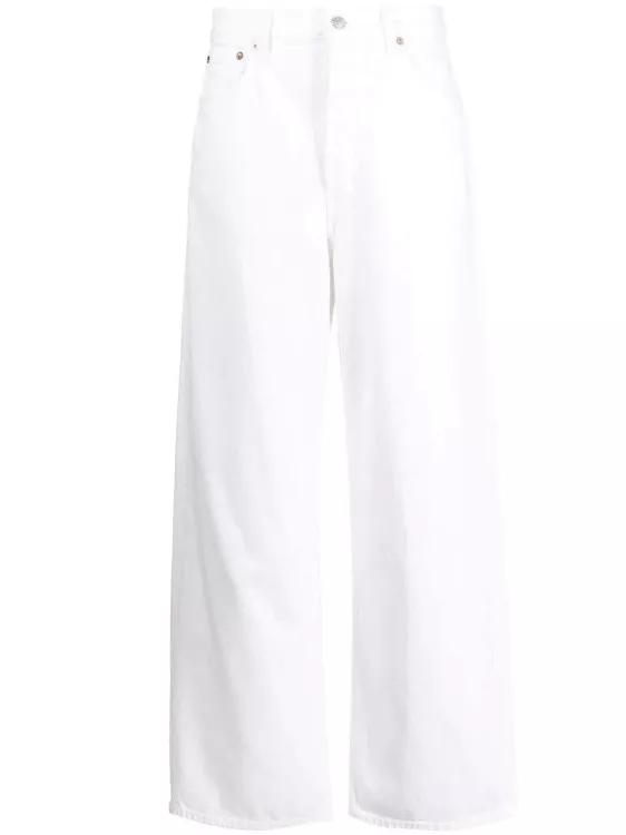 Agolde - Organic-Cotton Wide-Leg Denim Trousers - Größe 29 - white