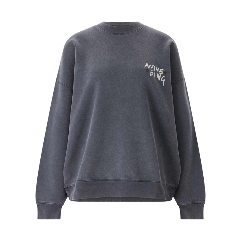 Anine Bing Pullover Relaxed-Fit Charcoal Grey Sweater Grey(Image 2)