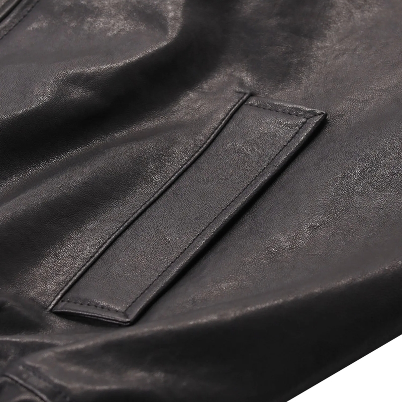 Valentino Garavani Veste en cuir Lederjacke mit Reißverschluss schwarz(Image 5)