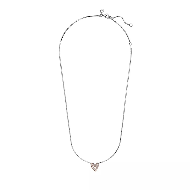 Pandora rose gold heart necklace discount